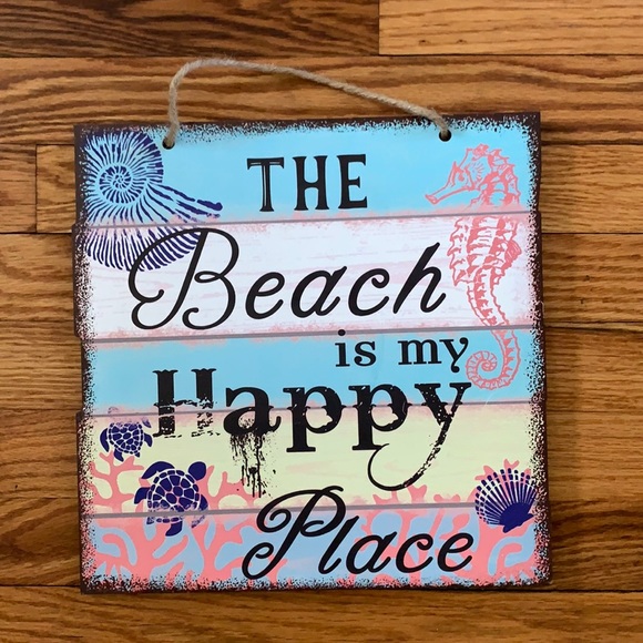 Other - “The Beach is My Happy Place” Decor Sign